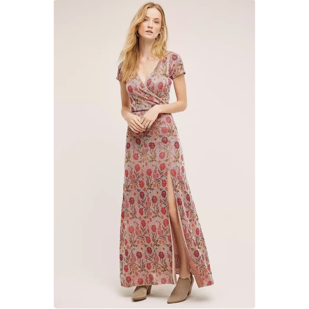 Anthropologie Cecilia Prado Posy Floral Print Sweater Maxi Dress
